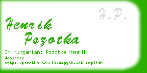henrik pszotka business card